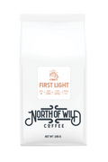 "First Light light roast coffee bag — Ethiopia & Guatemala blend with chocolate and floral notes"