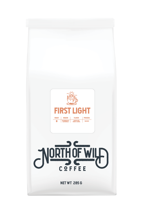First Light is a light roast blend that captures the quiet magic of early morning.